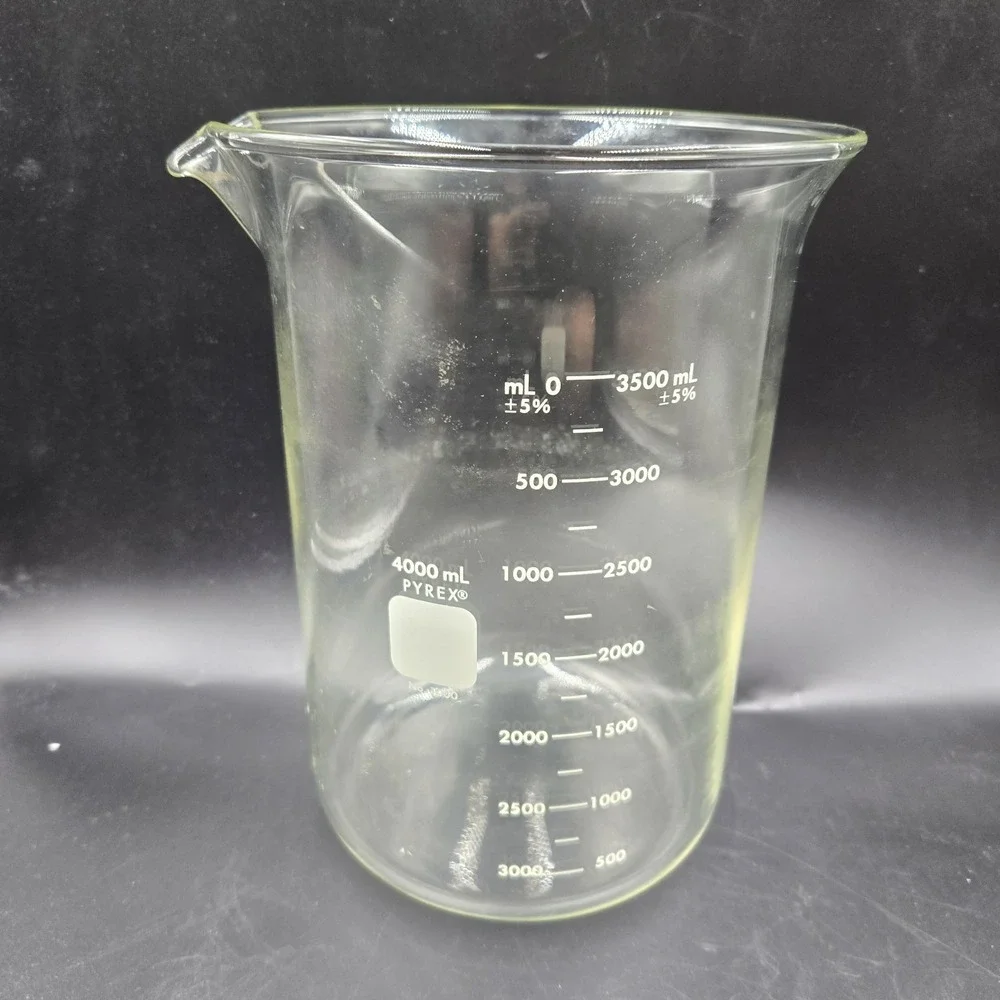 Vintage PYREX 4000ml Large Beaker No 1000 Glassware Laboratory Lab Science